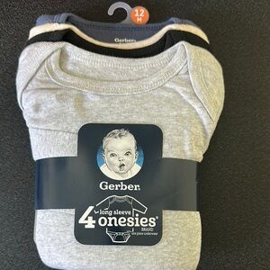 Gerber Gray Long Sleeve Onesies